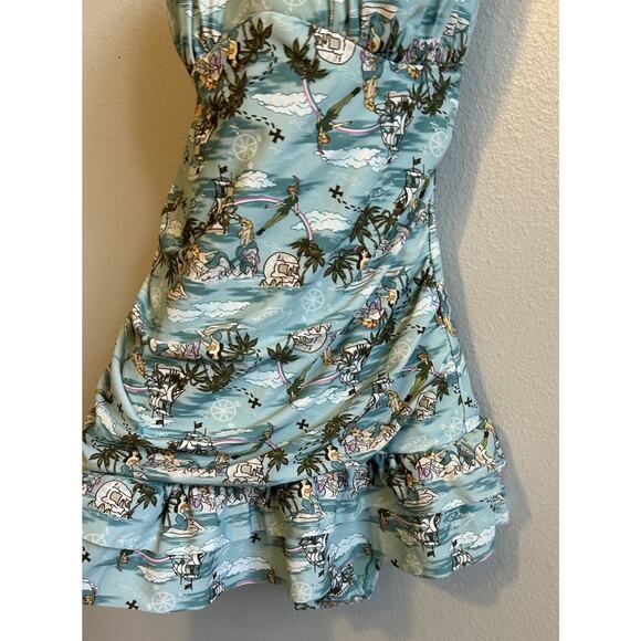 Hot Topic Peter Pan Mermaid Swimsuit Women’s L Retro Rockabilly Disney One Piece - Picture 13 of 16